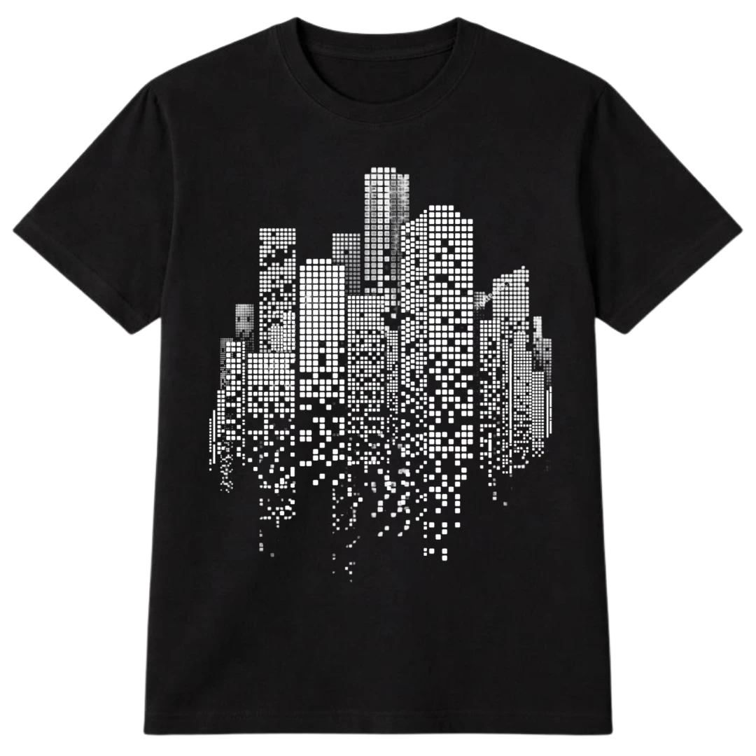Remera Ciudad En Píxeles