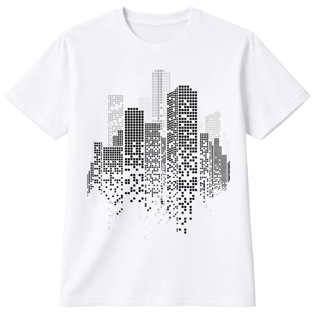 Remera Ciudad En Píxeles